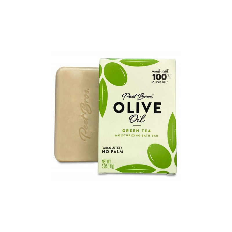 Peet Bros Olive Oil Bath Bar - Green Tea Infusion for Nourishing Skin