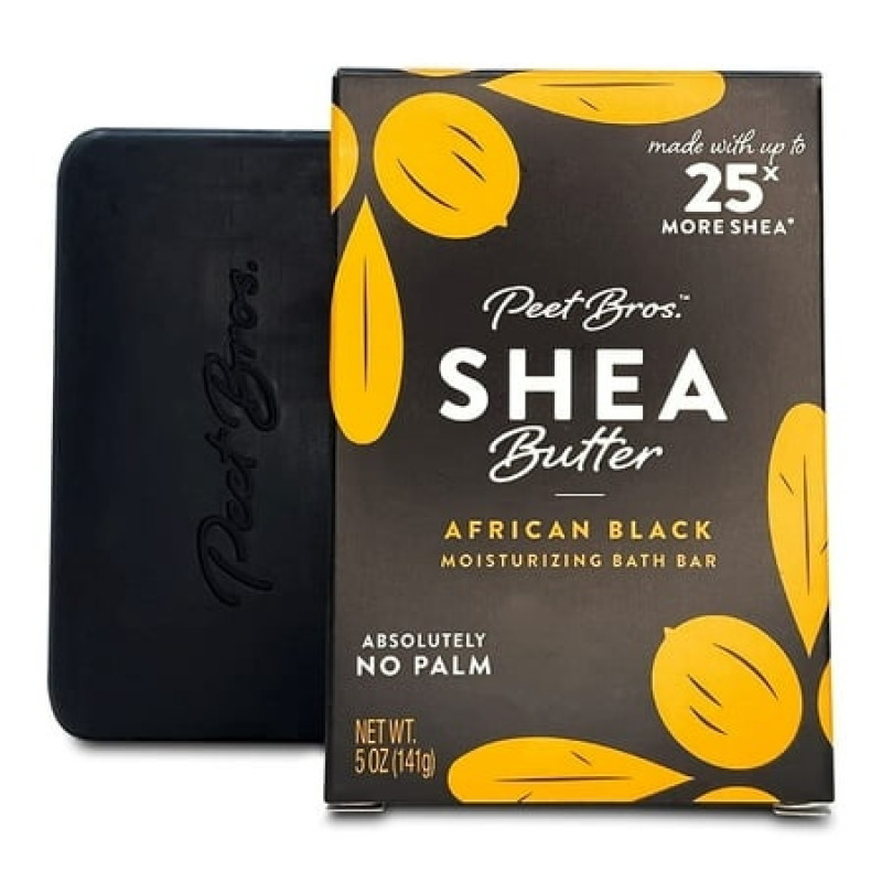 Peet Bros Shea Butter African Black Soap - Nourishing & Hydrating Cleanser