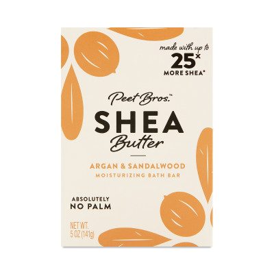 Peet Bros Shea Butter Bath Bar - Nourishing Argan & Sandalwood