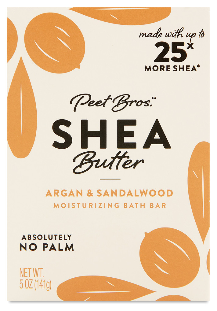 Peet Bros Shea Butter Bath Bar - Nourishing Argan & Sandalwood