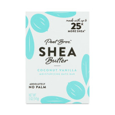 Peet Bros Shea Butter Bath Bar - Coconut/Vanilla Scented Moisturizing Soap
