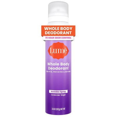 Lume Lume 72hr Whole Body Deodorant Invisible Spray, Lavender Sage, 3.6 oz