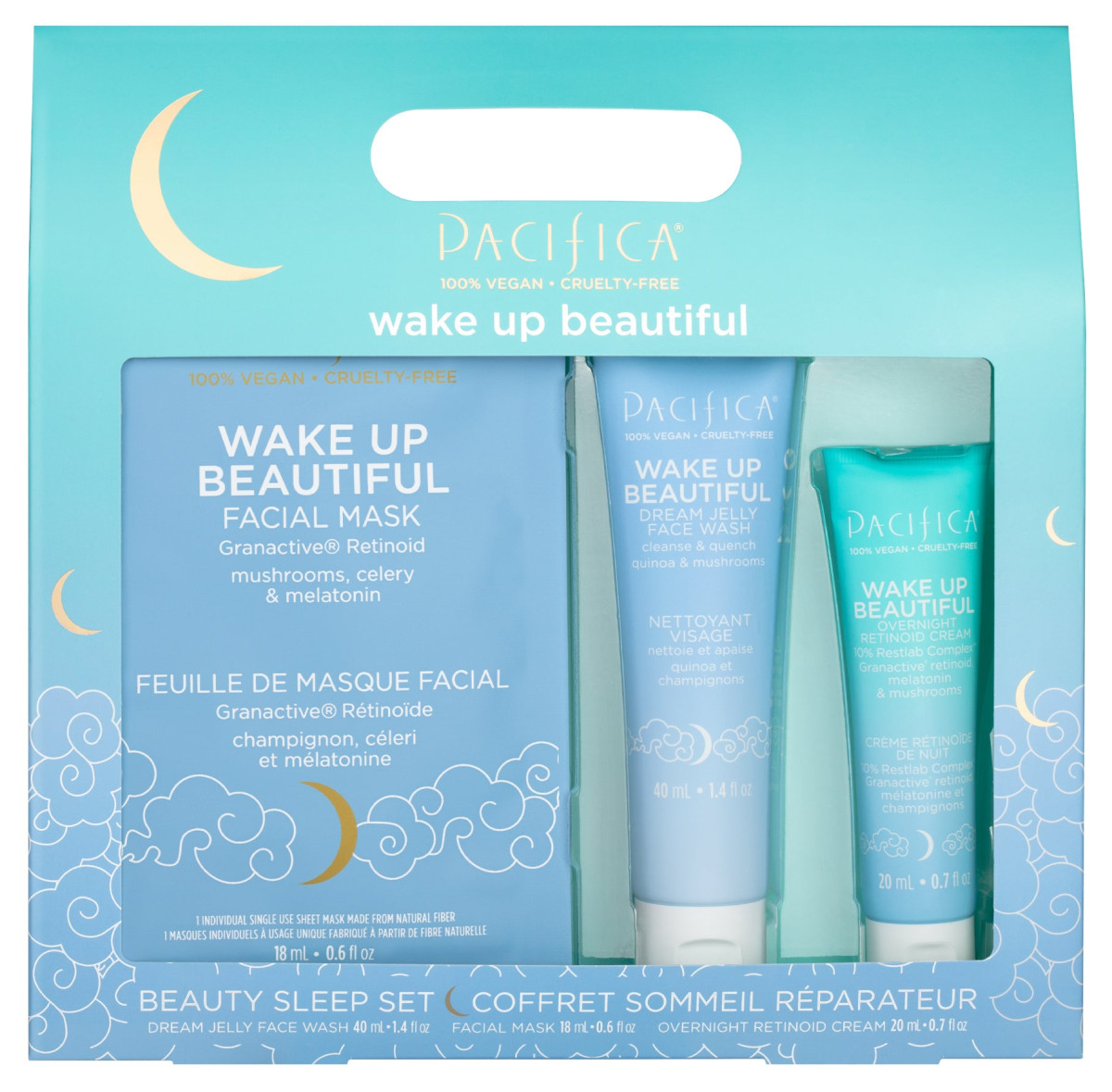 Pacifica Wake Up Beautiful Beauty Sleep Set - Revitalize Your Skin Overnight